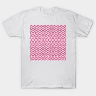 Magenta geometric retro flower pattern T-Shirt